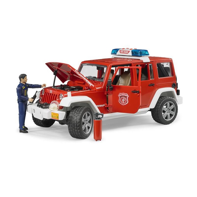 BRUDER 02528 Jeep Wrangler Požiarnici + figúrka